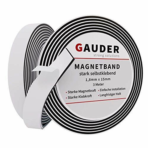 GAUDER Nastro Magnetico Autoadesivo | Extra Forte Adesivo | Banda (S9i)