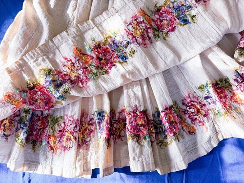 Vintage Croatian Folk Costume Homespun Linen Embroidery Ethnic Full Set - Picture 12 of 21