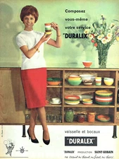 Advertising 03 24 1962 Duralex Dinnerware Jars ST Gobain