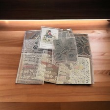 VTG Recollections Clear Acrylic Stamps Dogs Months Words Paisley Large Lot