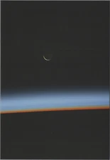 NEW NASA Cosmos Postcard Series~ Crescent Moon Koichi Wakata 6606c8 MR ALE