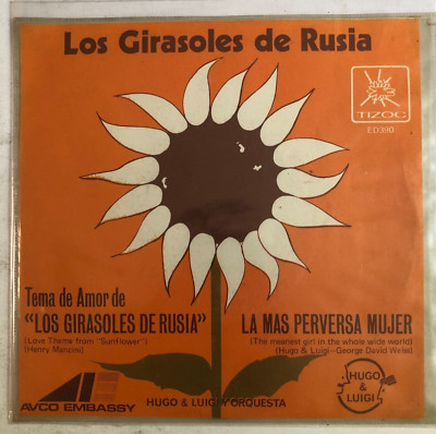 HUGO & LUIGI Y ORQUESTA / DON FABI -LOS GIRASOLES DE RUSIA- 1971 MEXICAN 7¨EP PS