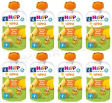 8 HIPP Organic Banana Pear Mango Puree Dessert from 4 Months 100g 3.5oz