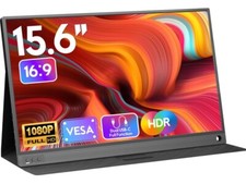 15.6  FHD Portable Monitor w/ Smart Cover, Built-in Speaker, HDR Mode, Plug  P