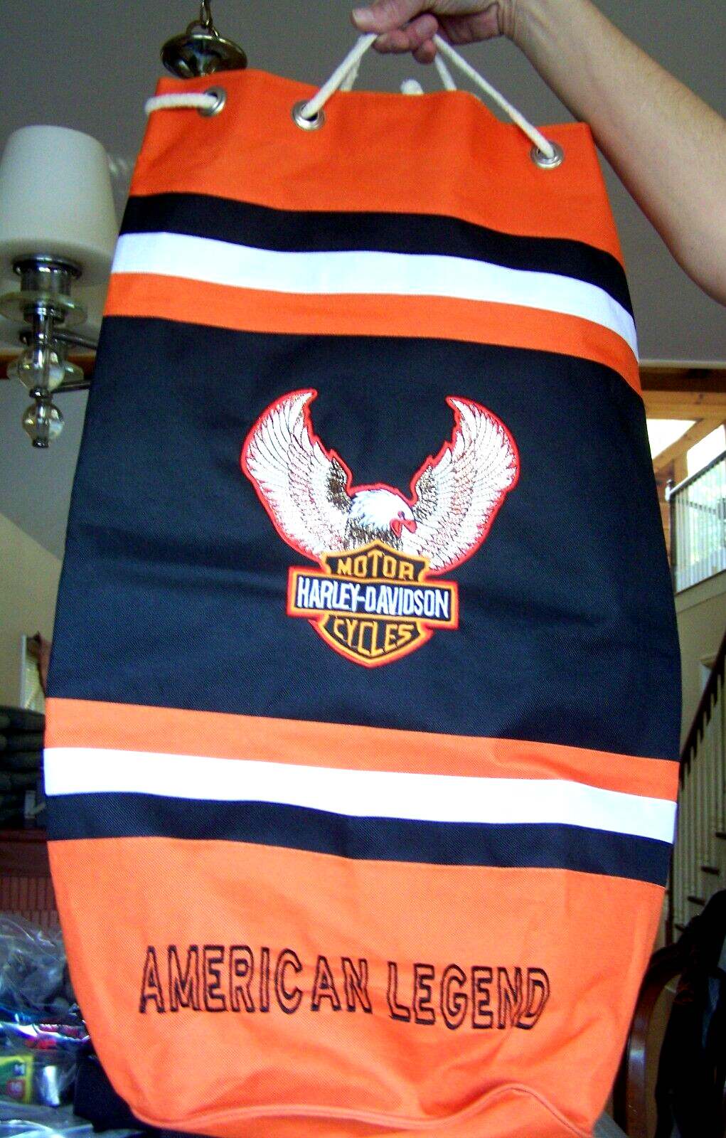 HarleyDavidson Logo Canvas Laundry Backpack Overnigh… Gem