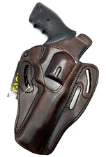 PREMIUM SERIES Right Hand Leather Thumb Break Belt Holster for COLT PYTHON 6"
