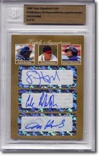 JASON HEYWARD * Cole Rohbrough * Gorkys Hernandez Rookie Autograph BGS Auto #/10