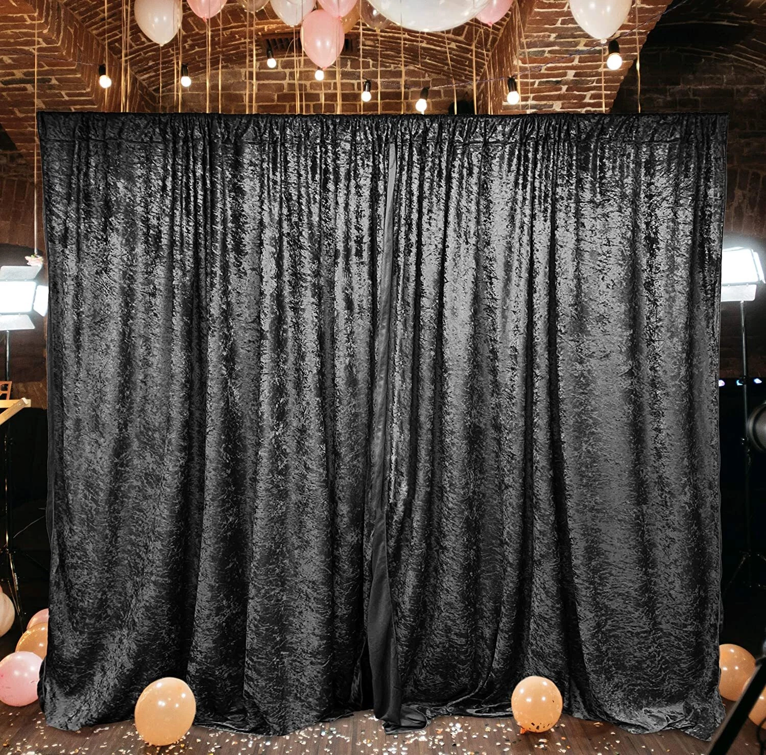 10 feet x 10 feet Panne Velvet Event Backdrop Drapes Curtains Panels Rod Pocket