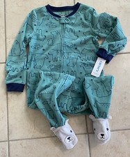 Boy Size 5T Carter  s Footed Blanket Sleeper NWT. Bears Christmas Gift