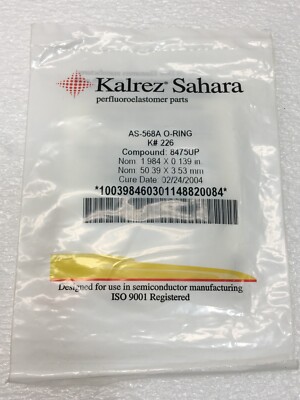 KALREZ AS-568A O-RING K#226, COMPOUND: 8475, 2-226, 78-2837, 118646