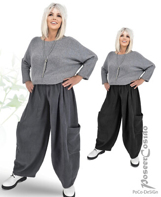 PoCo LAGENLOOK Ballon-Hose Schwarz Wei&szlig; Karo L-XL-XXL