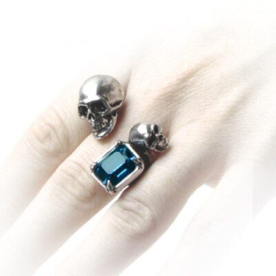 Alchemy Gothic In the Shadow of Death Spati Ring R165 W Y Large XL 