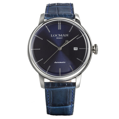 Locman Italy Herrenuhr 1960 Automatik blau Ref. 0255