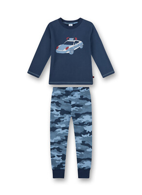 Sanetta Baby-Jungen Schlafanzug - Kuscheliger Bio-Baumwolle Pyjama Mit Elefanten