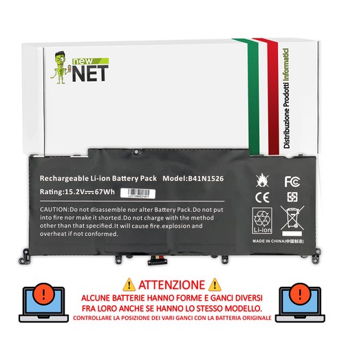 Batteria compatibile con ASUS C41N1828 4ICP4/72/77 C41PmJH 15.44V 3890mAh