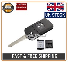 *NEW* 2 Button for MAZDA 2 3 5 6 FLIP REMOTE KEY FOB CASE WITH BLADE + LOGO#A17*