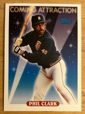 1993 Topps Phil Clark Coming Attraction Rookie Card (RC) #802 Tigers OF VG O/C. rookie card picture