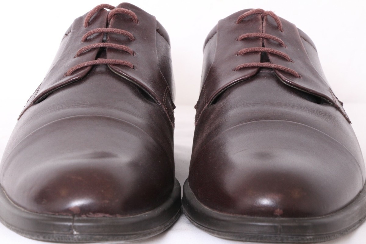ECCO Oxfords Mens 43 Burgundy Dress‎ Shoes Leather Casual Lace Up Work Zee main image 3