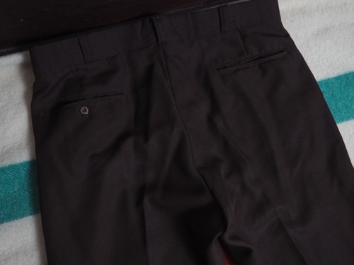 Pantaloni eleganti hippy vintage anni 70 marrone moka scuro poli retrò uomo 37x32 - Foto 4 di 9