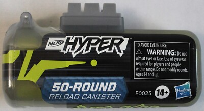 NERF Hyper 50-Round Reload Canister F0025 Ages 14+ Rounds BUY MORE & SAVE
