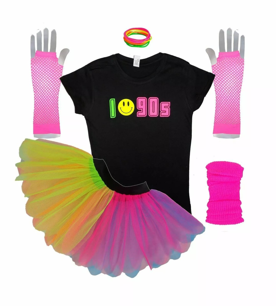 90s neon fancy dress Trendy 80s 90s Neon Fancy Dress, Women Full Cosplay Costume, Perfect f