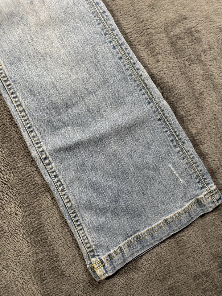 Jeans DE COLECCIÓN No Boundaries Niñas 9 Jrs Tiro Bajo Acampanados 29x31 Bordados Y2K Foto 2 de 4