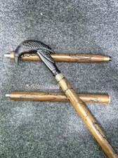 BLACK RAVEN CROW STYLE HANDLE WOODEN VINTAGE LOOKING WALKING STICK DESIGNER GIFT