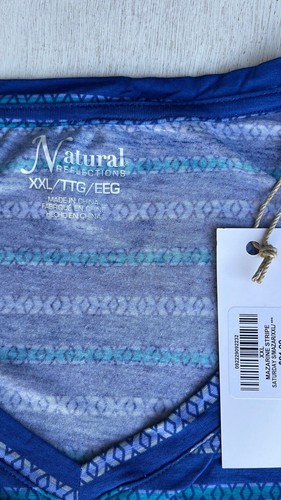 Natural Reflections Mazarin Stripes Saturday Sunday Repeat Short Sleep Shirt XXL - Imagen 14 de 15