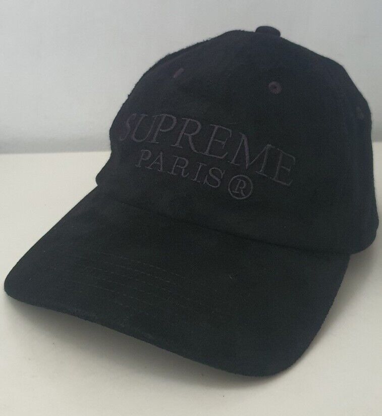 SS20 Supreme Suede 6-panel Cap Black Leather Hat Paris | eBay SS20 Supreme Suede 6-panel Cap Black Leather Hat Paris | eBay