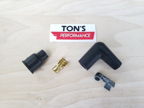 8mm Ignition Spark Plug Coil Wire Socket Style Boot Terminal Set Straight 180 - Foto 5