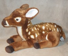 FAO Schwarz Deer Fawn Laying 19" Realistic Plush Toy 2017 Plush Stuffed Animal
