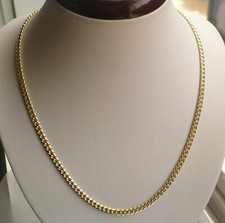 Miami Cuban 10k Gold Hand Polished 3.5mm Men's Women's Chain Necklace 18"-30"