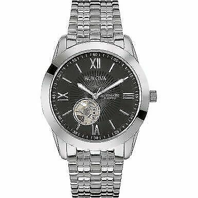 New Bulova Men's Black Dial Silver Chronograph Watch 96B305 New Bulova Men's Black Dial Silver Chronograph Watch 96B305