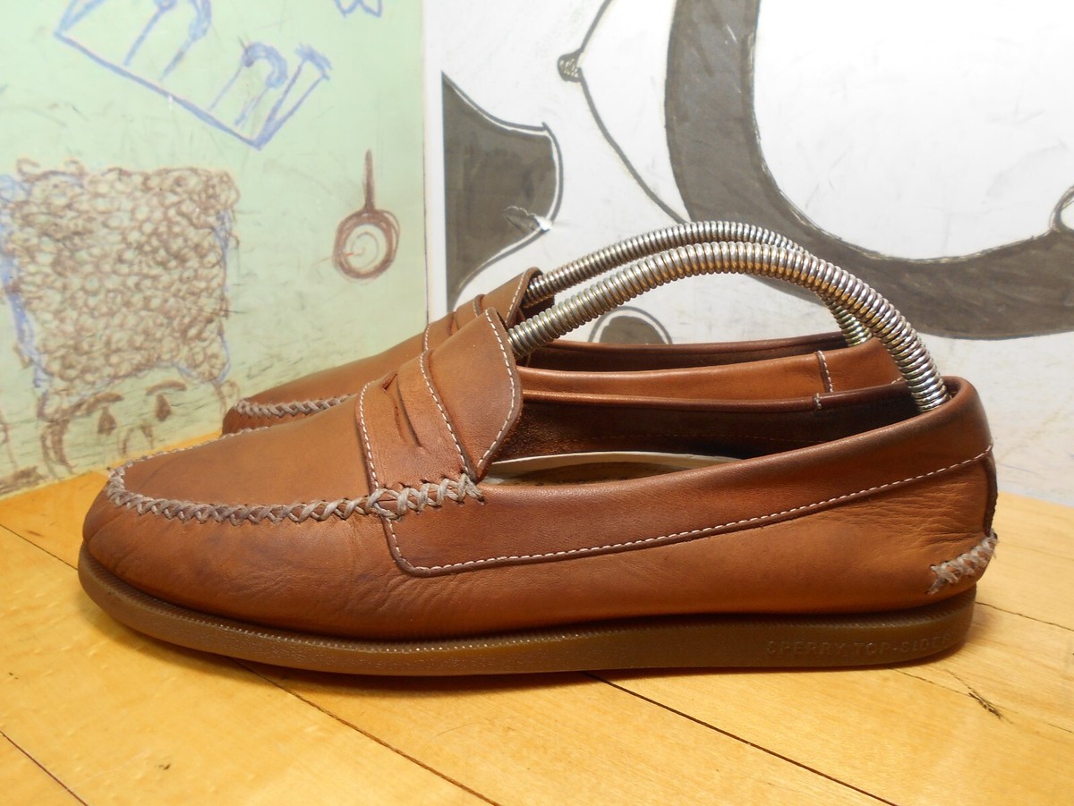 Sperry Top-Sider Brown Leather Penny Loafers Men