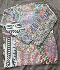 Crew Neck Woolen Aztec Sweater Size L/XL