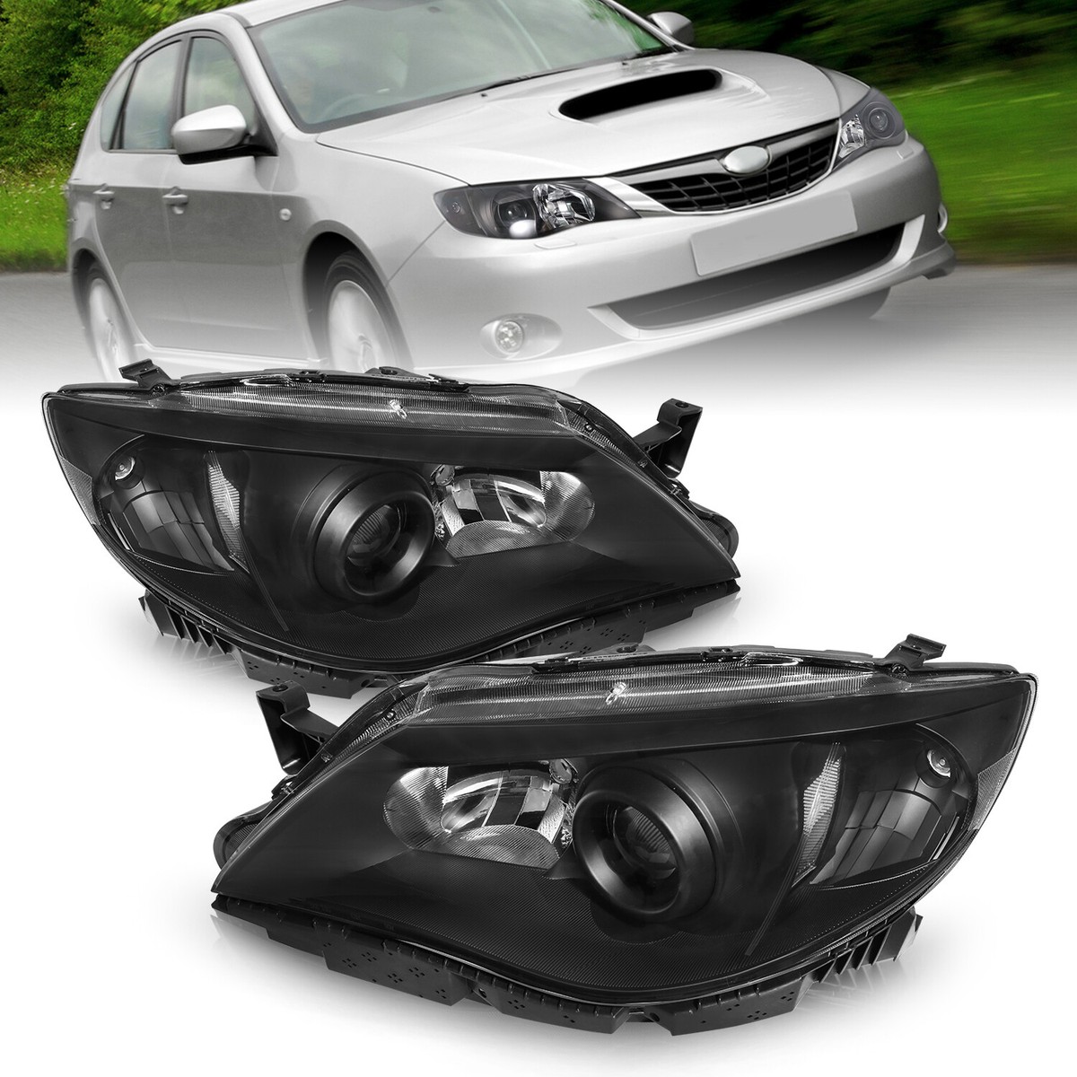 For 2008-2011 Subaru Impreza Outback Sport WRX Black Halogen