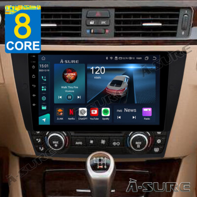 4G-LTE SIM Android 14 Autoradio Navi 4+64G für BMW 3er Touring E90 E91 318i 320d