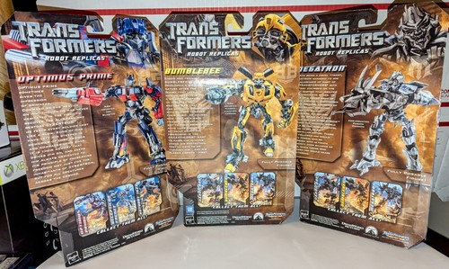 Hasbro Transformers 2007 Robot Replicas Optimus Prime Bumblebee & Megatron MOC - Picture 2 of 2
