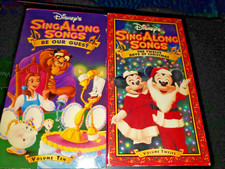 Disney VHS Sing-Along Songs Volumes 10  12 Mickey Christmas Beauty  The Beast