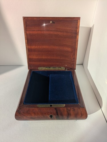 Vintage Sorrento Inlaid Floral Polished Veneer Wooden Music Box - Bild 2 von 7