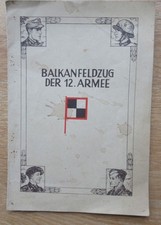 Alte Landkarte Balkanfeldzug der 12. Armee