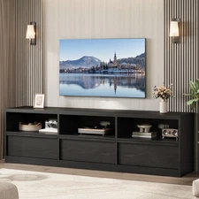 70in TV Stand for 85" TVs Heavy Duty Entertainme Media Console w/ Storage Drawer