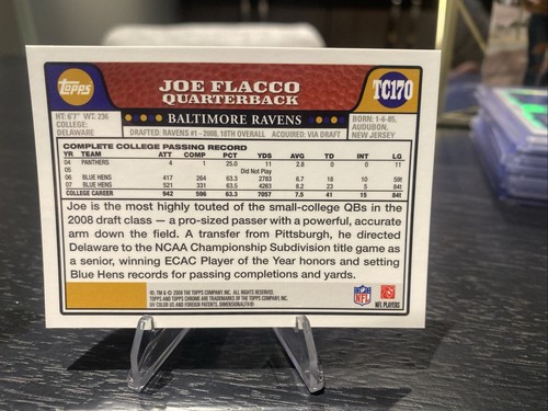 Joe Flacco 2008 Topps Chrome RC Auto Ravens CLEAN! - Picture 2 of 2