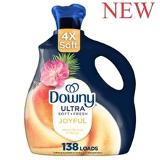 Downy Ultra Soft Plus Fresh Fabric Softener Liquid, Joyful,93 fl oz, 138 Loads
