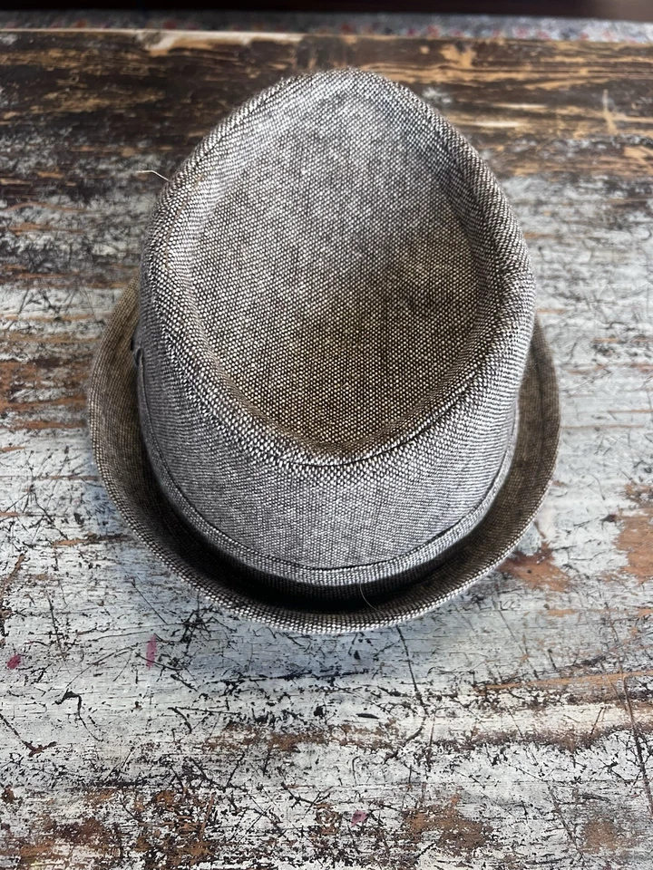 Sombrero Fedora de lana de sarga de papel negro Sean John para hombre M/L Foto 2 de 4