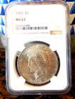 1923 Peace Silver Dollar - NGC MS 63