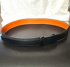 Bulliant Men's Leather Belt Black/Brown Adjustable Ratchet Buckle Size 36 3.6cm