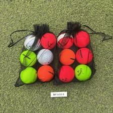 12 Callaway Supersoft Matte Colored Golf Balls AAAA Near Mint Mixed 1 Dozen