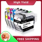 4pk LC401XL LC401 Ink Cartridges for Brother MFC-J1010DW MFC-J1012DW MFC-J1170DW