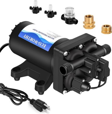 Pump Transfer 5.5GPM Fresh on Hi 110V Demand AC Water Diaphragm ECO-WORTHY 70PSI